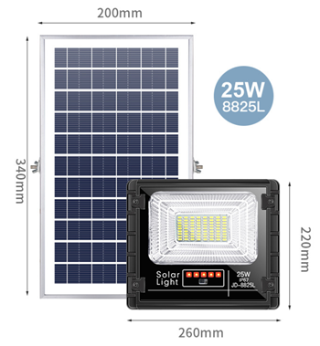 Đèn pha led năng lượng mặt trời 25W VC-8825