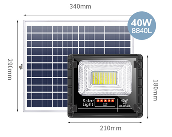 Đèn pha led năng lượng mặt trời 40W VC-8840